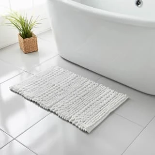 Retreat Knitted Bath Mat 50 X 80cm - White 3 Retreat Knitted Bath Mat 50 X 80cm - White