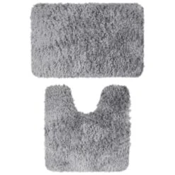 Charcoal - Tufted Bath Mat 6 Charcoal - Tufted Bath Mat -B&M 400289 400290 tufted bath and ped mat charcoal 1